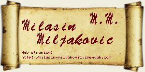 Milašin Miljaković vizit kartica